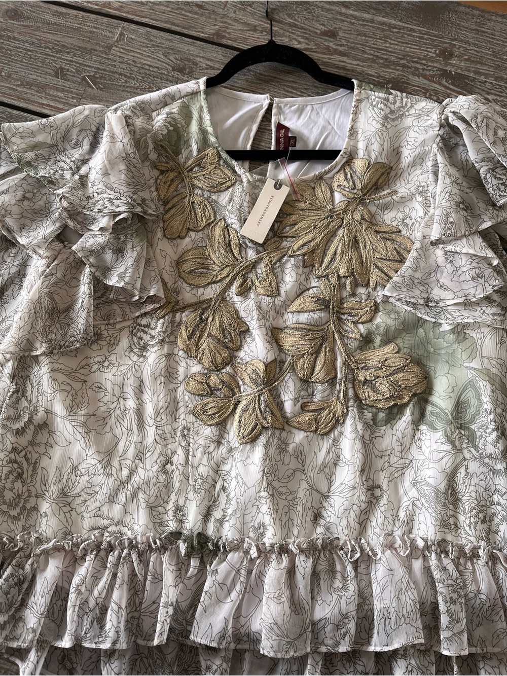 NWT ANTHROPOLOGIE flowy top, size XL. - Picture 4 of 11